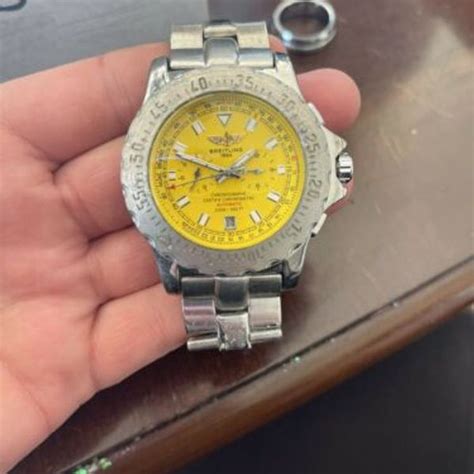 breitling yellow facewatch|Breitling stockists uk.